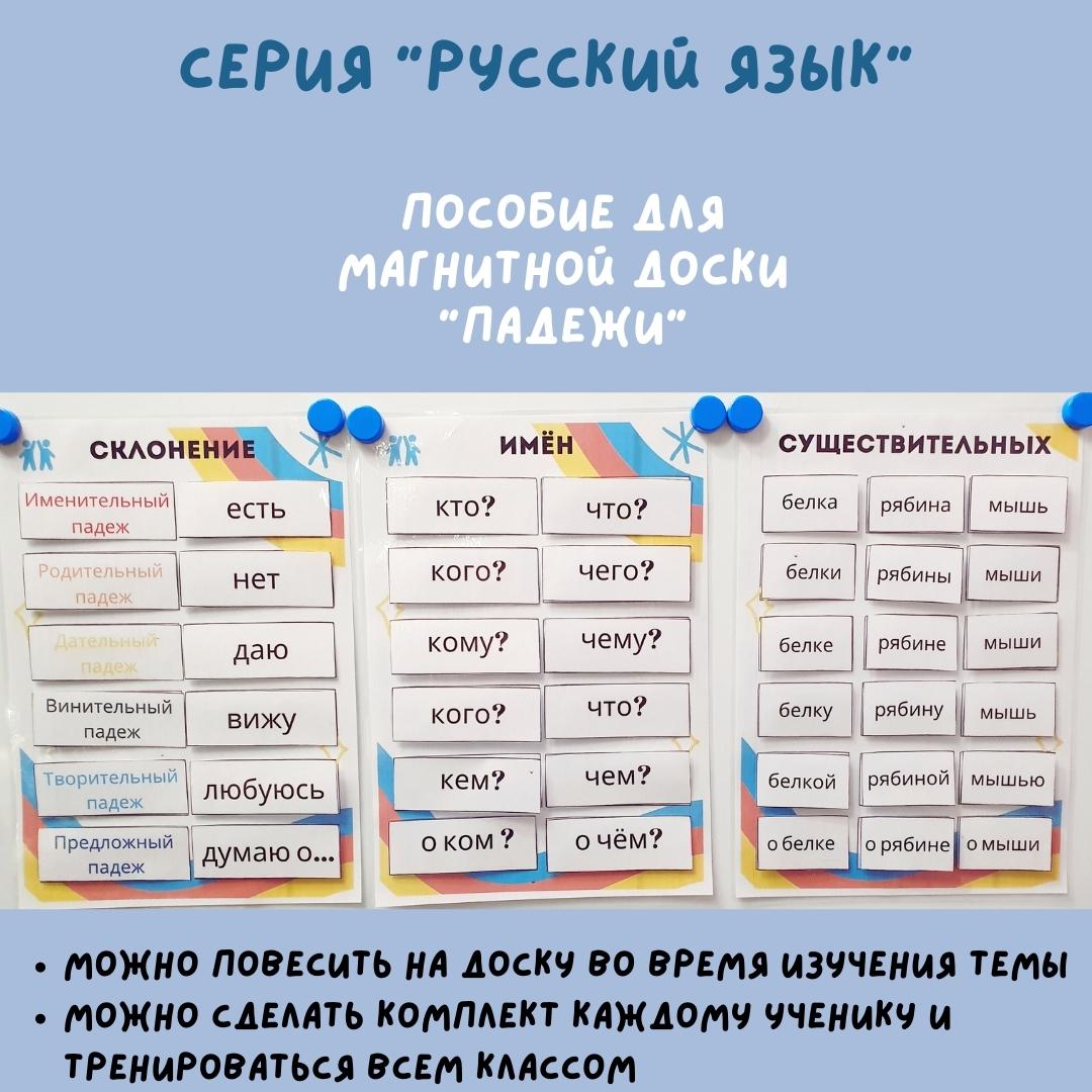 Падежи (пособие для магнитной доски)