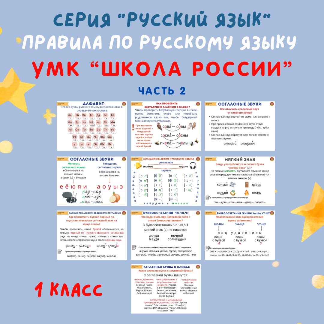 Правила русского языка ч.2 (1 кл)