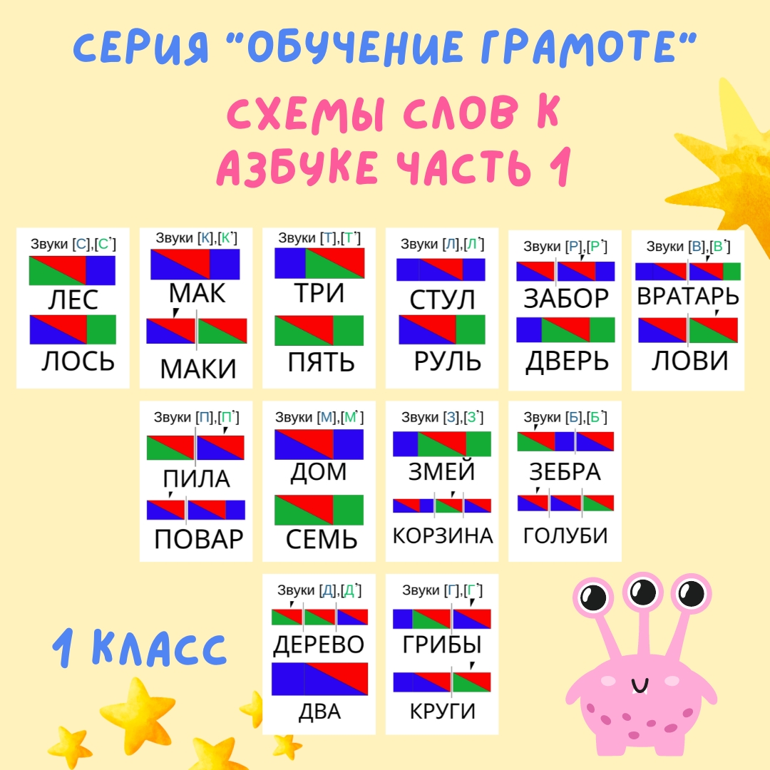 Схемы слов к «Азбуке» часть 1