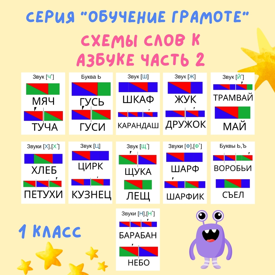 Схемы слов к «Азбуке» часть 2